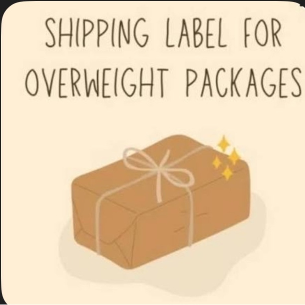 Shipping Label for Overweight Packages and bundles over 5 lbs